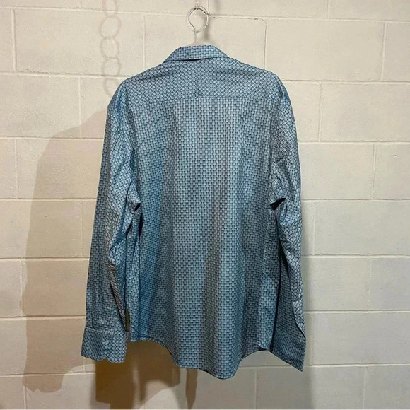 Robert Graham Men's Button up Dress Shirt 2XL Teal Classic Business Cocktail NWT - Picture 5 of 12
